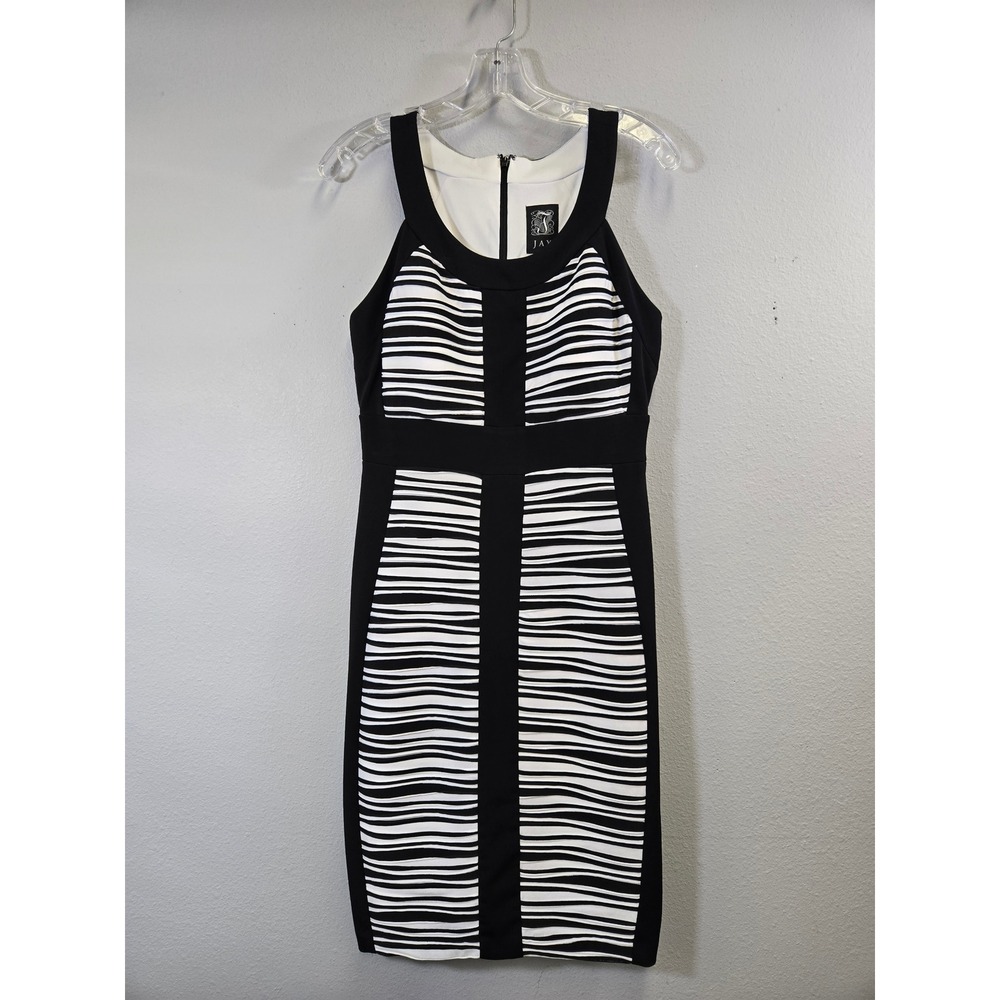 Jax Graphic Stripe Sleeveless Bodycon Sheath Cocktail Dress 8